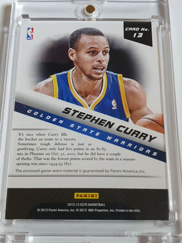 2012 Panini Elite Stephen Curry #PATCH Game Worn Jersey - Ready to Grade