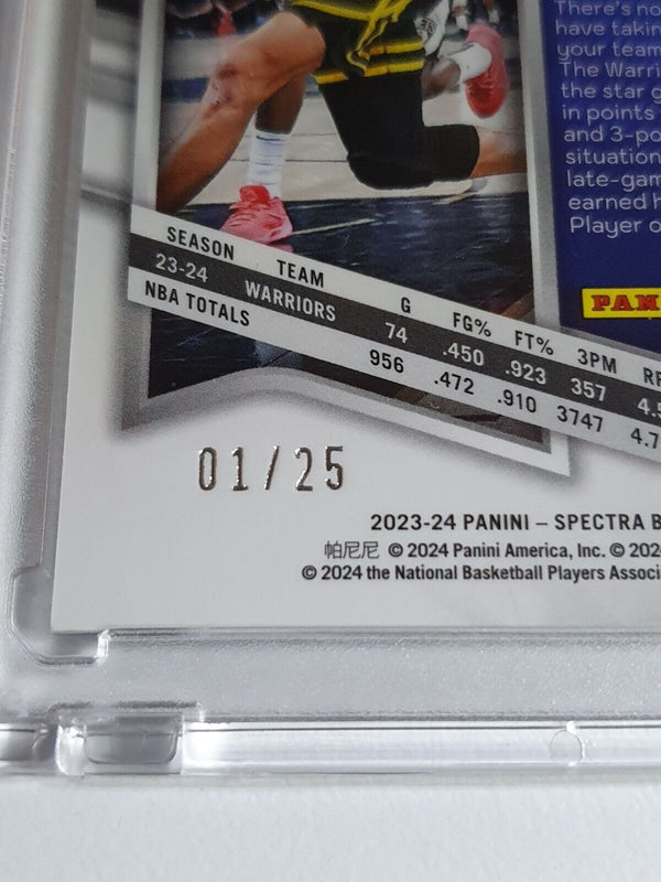 2023 Panini Spectra Stephen Curry #81 META 01/25 Prizm - Ready to Grade