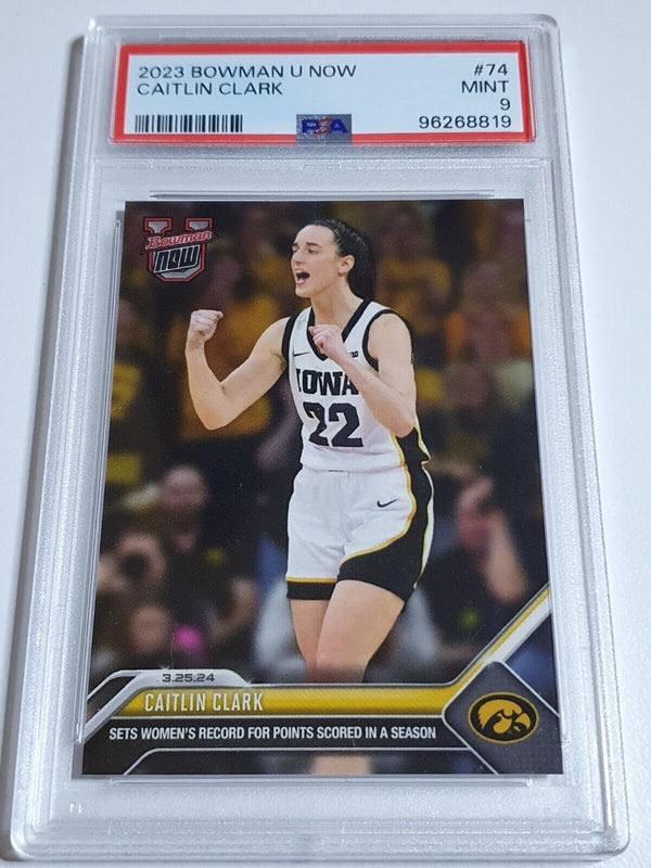 2023 Bowman U Now Caitlin Clark Rookie #74 RC - PSA 9 (Low POP)