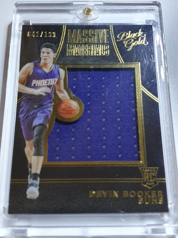 2015 Panini Black Gold Devin Booker Rookie #PATCH /199 Game Worn Jumbo Jersey RC