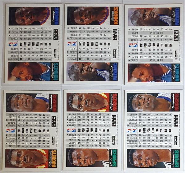 Lot of 6 x 1993 Skybox Premium Showdown Series Inserts - Shaquille O'Neal