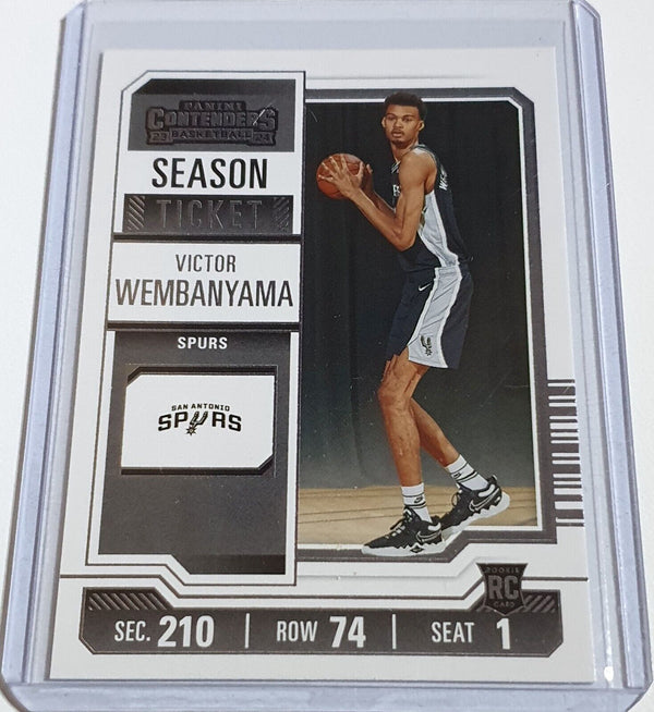 2023 Panini Contenders Victor Wembanyama Rookie #11 Season Ticket RC - Rare