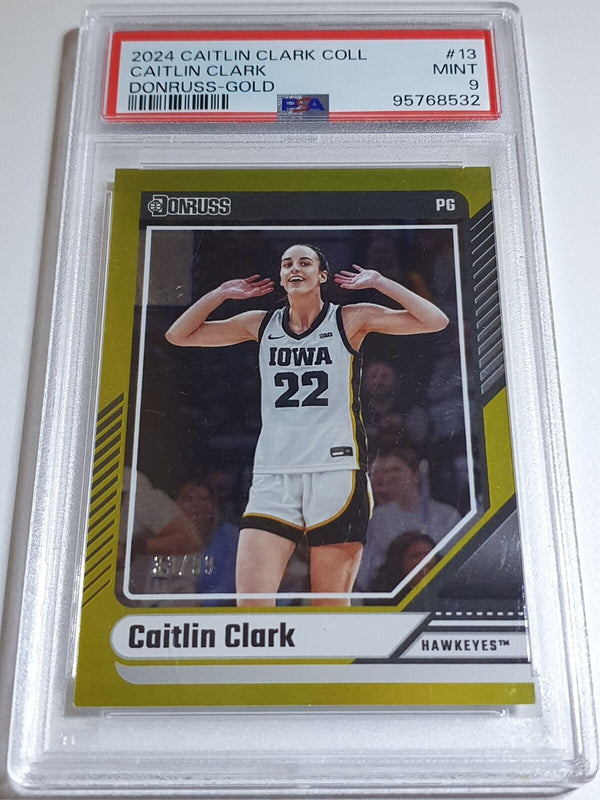 2024 Panini Caitlin Clark Rookie Collection #13 GOLD /99 Holo - PSA 9 (POP 3)