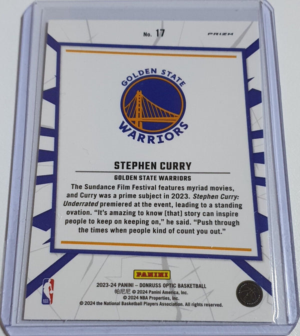 2023 Donruss Optic Stephen Curry #17 SILVER HOLO My House - Ready for Grading