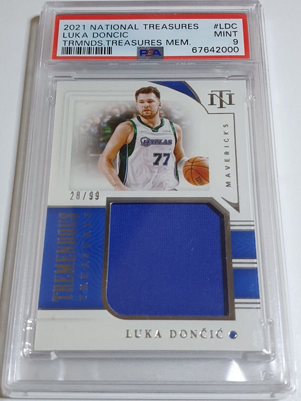 2021 National Treasures Luka Doncic #PATCH /99 Game Worn Jersey - PSA 9 (POP 3)