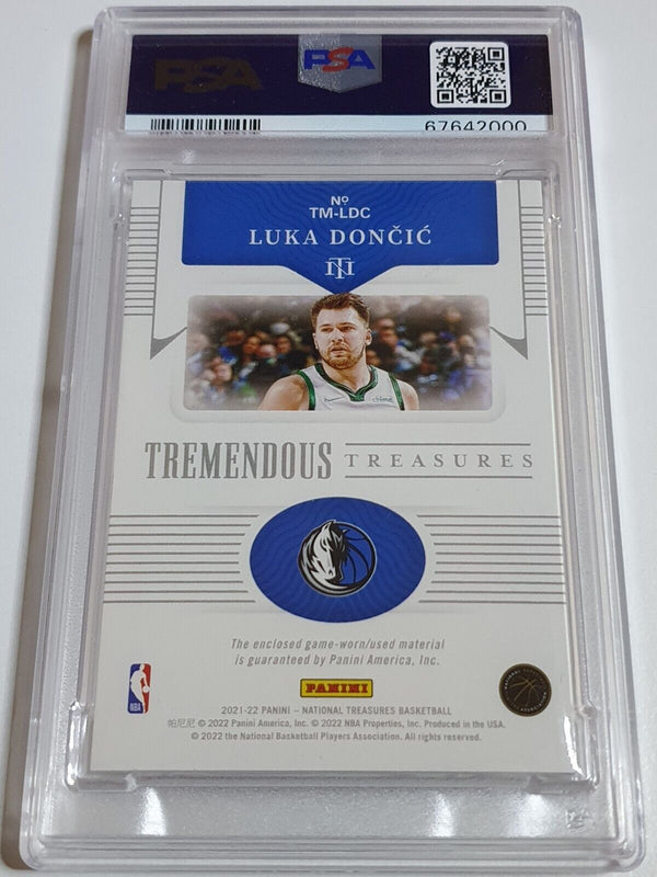 2021 National Treasures Luka Doncic #PATCH /99 Game Worn Jersey - PSA 9 (POP 3)