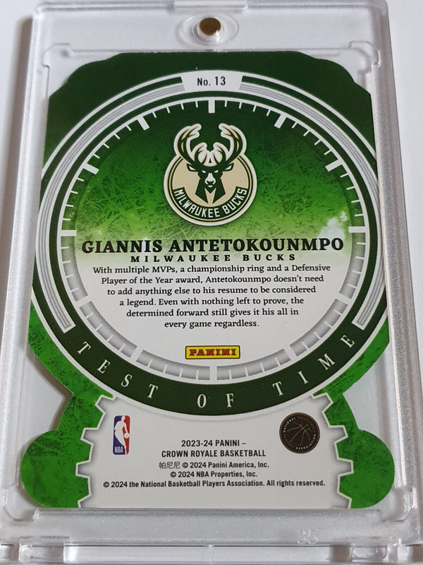 2023 Panini Crown Royale Giannis Antetokounmpo #13 BLUE /75 Test of Time - Rare