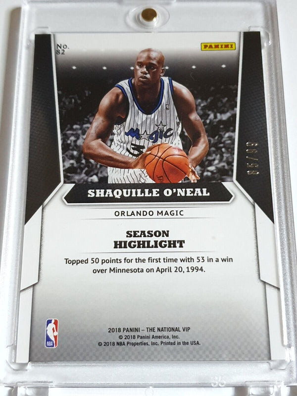 2018 Panini National VIP Shaquille O'Neal #82 SILVER /99 Prizm - Ready to Grade