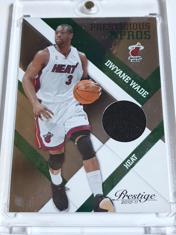 2010 Panini Prestige Dwyane Wade #PATCH GREEN /499 Game Worn Jersey - Rare