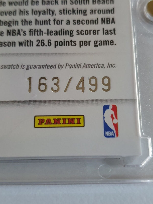 2010 Panini Prestige Dwyane Wade #PATCH GREEN /499 Game Worn Jersey - Rare