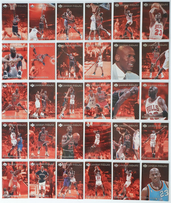 1996 Upper Deck Michael Jordan Tribute MJ Impressions (Complete 30 Cards) Rare