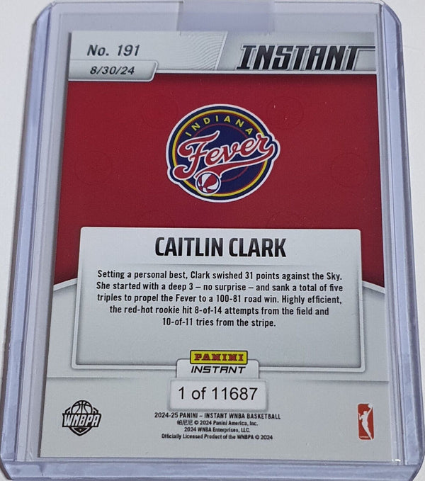 2024 Panini Instant WNBA Caitlin Clark Rookie #191 /11687 RC - Ready to Grade