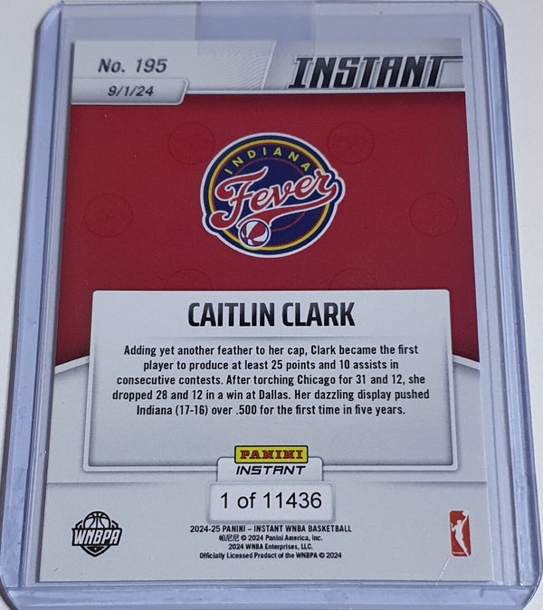 2024 Panini Instant WNBA Caitlin Clark Rookie #195 /11436 RC - Ready to Grade