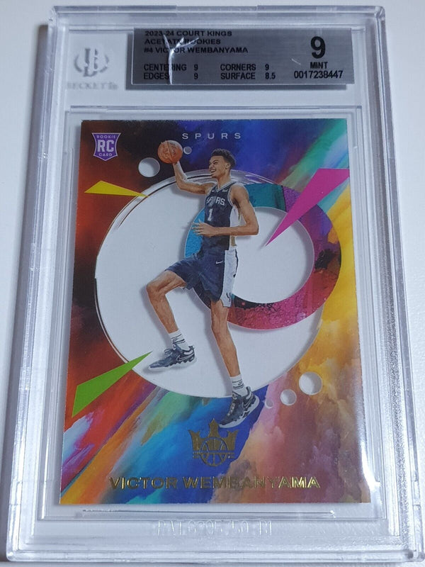 2023 Court Kings Victor Wembanyama #4 Acetate Rookies RC - BGS 9 (Cracked Case)