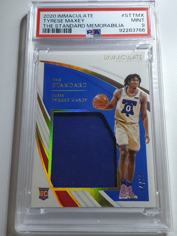 2020 Immaculate Tyrese Maxey Rookie #PATCH /99 Jumbo RC Jersey - PSA 9 (POP 4)