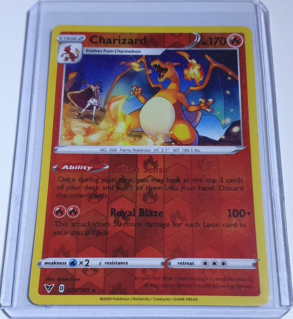 2020 Pokemon Charizard 025/185 REVERSE HOLO Foil Vivid Voltage - Ready Perfect Edges Cards 2020 Pokemon Charizard 025/185 REVERSE HOLO Foil Vivid Voltage - Ready Perfect Edges Cards