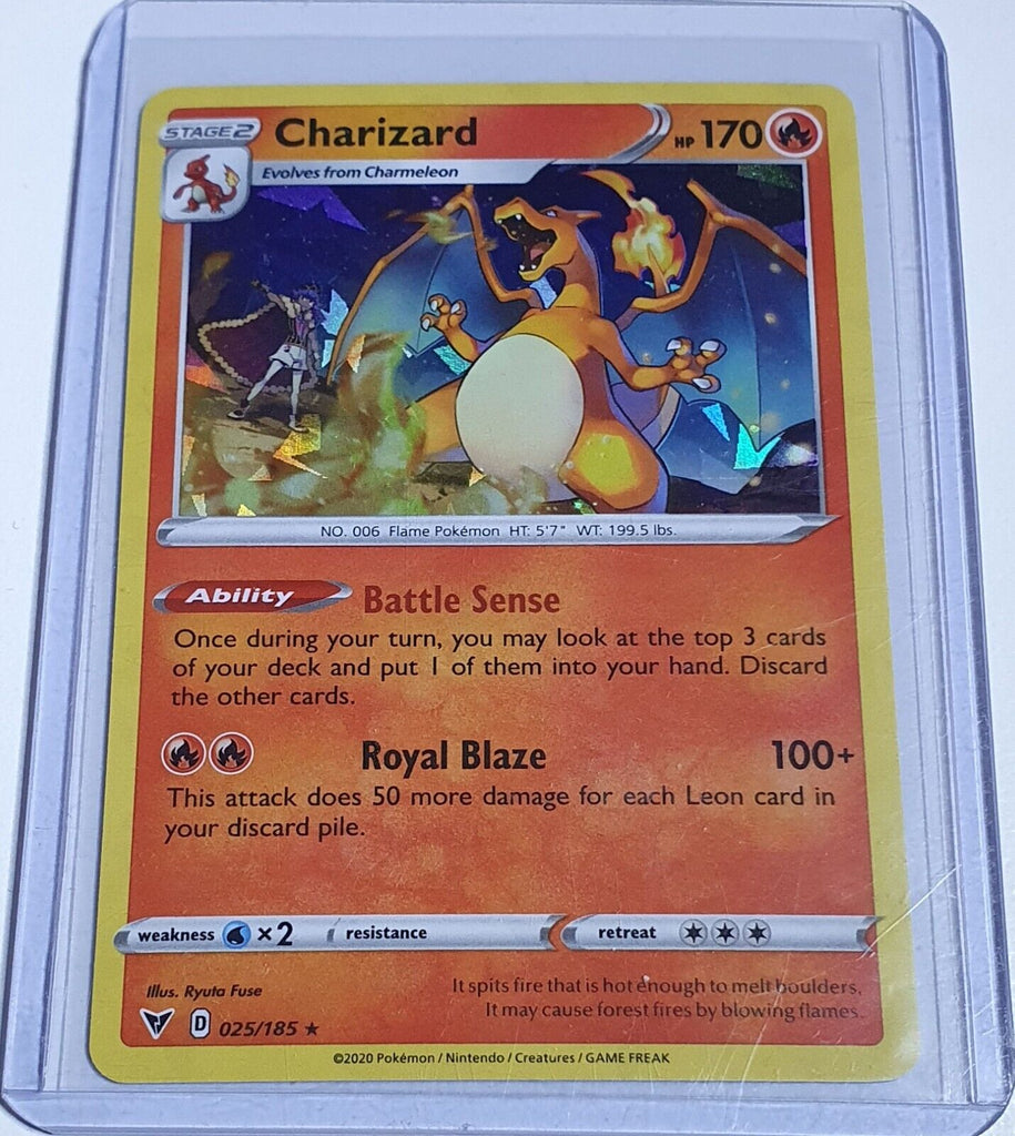 2020 Pokemon Charizard 025/185 CRACKED ICE HOLO Vivid Voltage