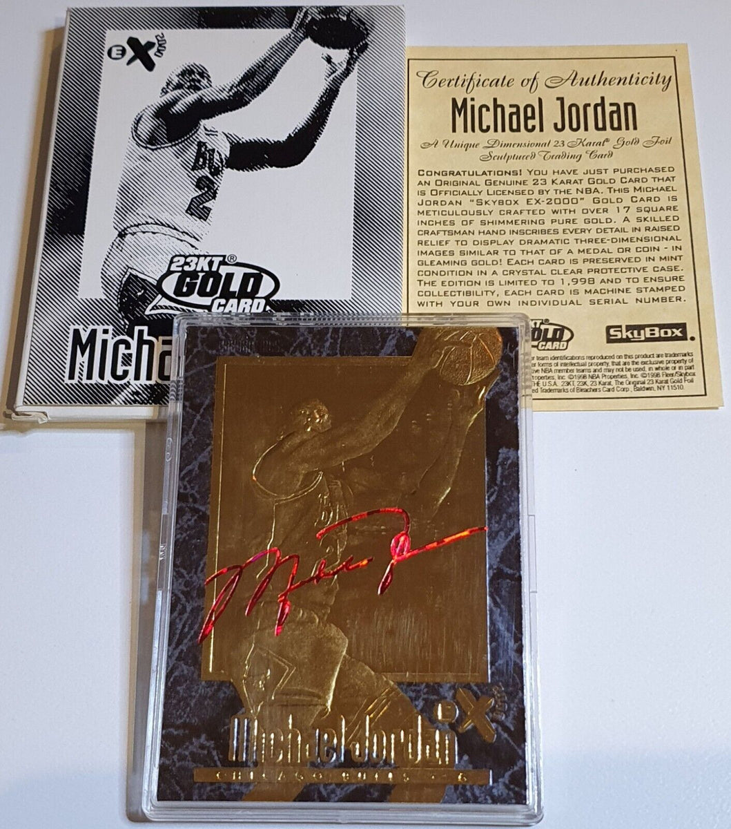 1996-97 Michael Jordan 23KT GOLD Skybox Ex-2000 Credentials - Box & CO ...