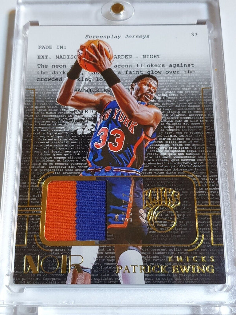 2023 Panini Noir Patrick Ewing #PATCH PRIME /25 Game Worn 2 Color 