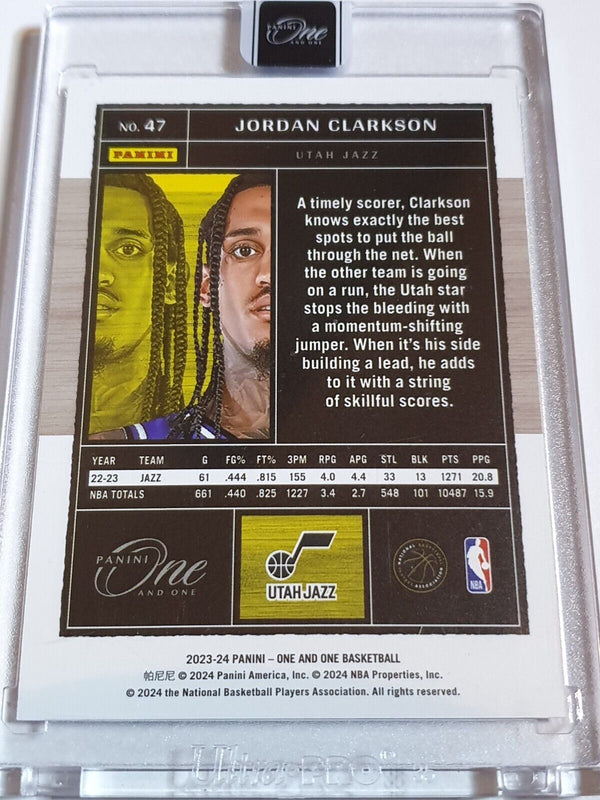 2023 Panini One and One Jordan Clarkson #47 RED /15 Holo - Panini Factory Sealed