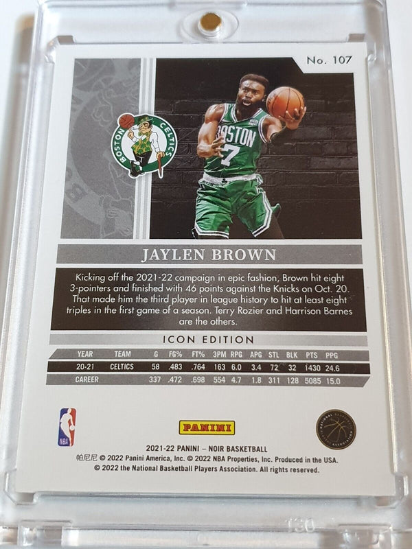2021 Panini Noir Jaylen Brown #107 ICON Edition /99 - Ready to Grade