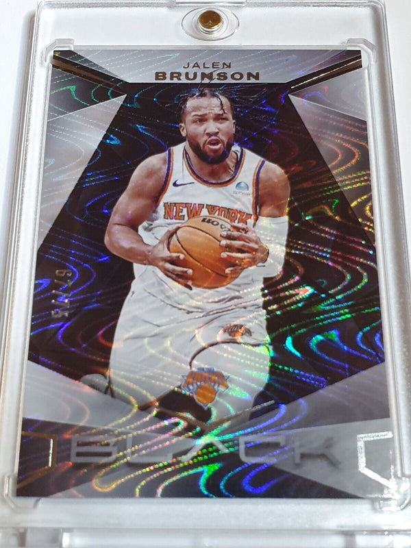 2023 Panini Black Jalen Brunson #30 SWIRLORAMA /75 Prizm - Ready to Grade