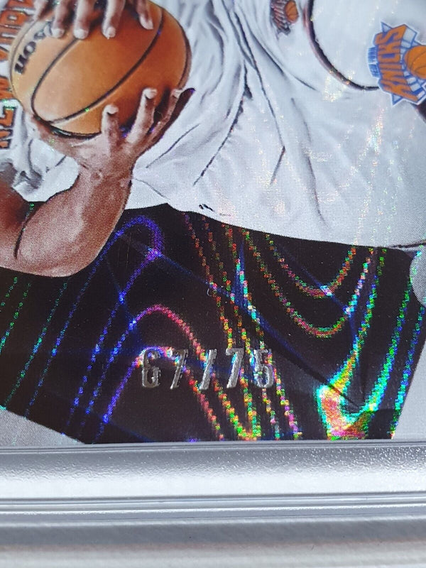 2023 Panini Black Jalen Brunson #30 SWIRLORAMA /75 Prizm - Ready to Grade