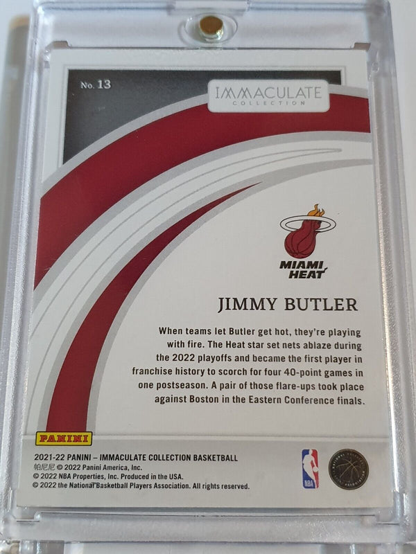 2021 Panini Immaculate Collection Jimmy Butler #13 RED /49 Foil - Ready to Grade
