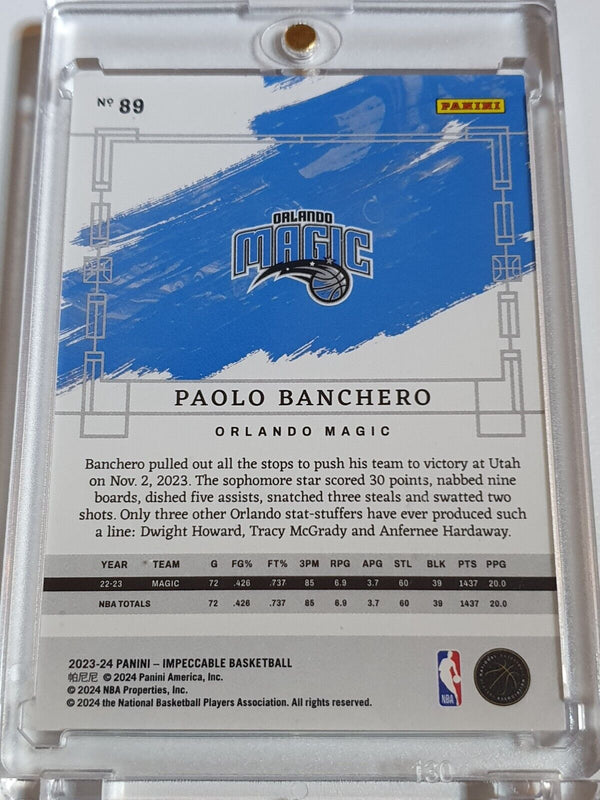 2023 Panini Impeccable Paolo Banchero #89 SILVER /75 Edition - Ready to Grade