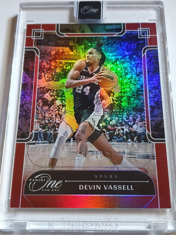 2023 Panini One and One Devin Vassell #68 RED /15 Holo - Panini Factory Sealed