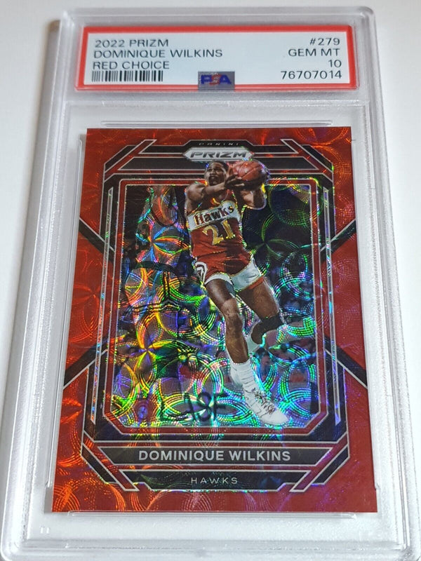2022 Panini Prizm Dominique Wilkins #279 RED CHOICE /88 Holo - PSA 10 (POP 1)
