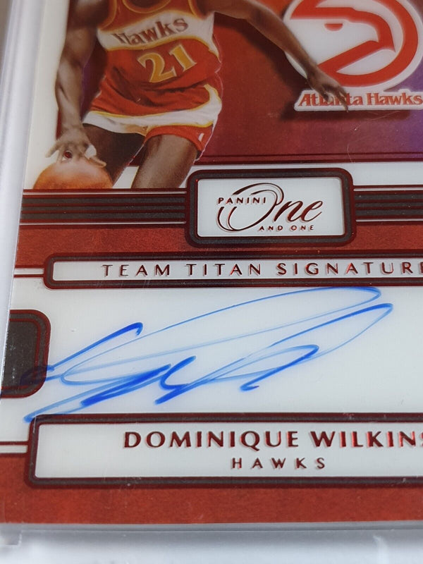 2022 One and One Dominique Wilkins AUTO RED /25 On Card Autograph - Sealed