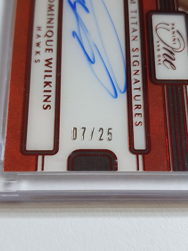 2022 One and One Dominique Wilkins AUTO RED /25 On Card Autograph - Sealed