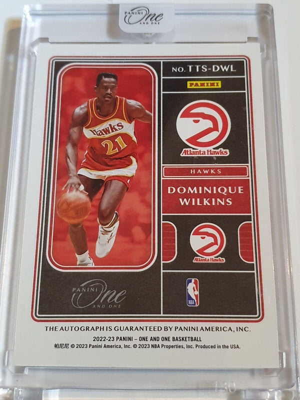 2022 One and One Dominique Wilkins AUTO RED /25 On Card Autograph - Sealed