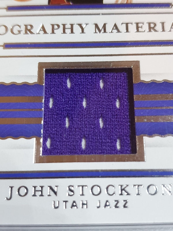 2020 Panini National Treasures John Stockton #PATCH /99 Game Worn Jersey - Rare