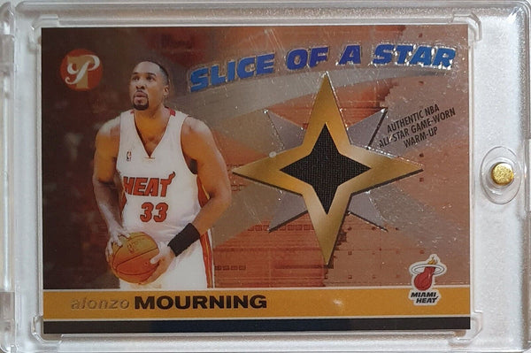 2001 Topps Pristine Alonzo Mourning #PATCH Player Worn Jersey - Ready to Grade