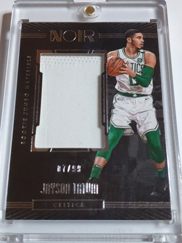 2017 Panini Noir Jayson Tatum Rookie #PATCH /99 Game Worn Jumbo Jersey RC - Rare