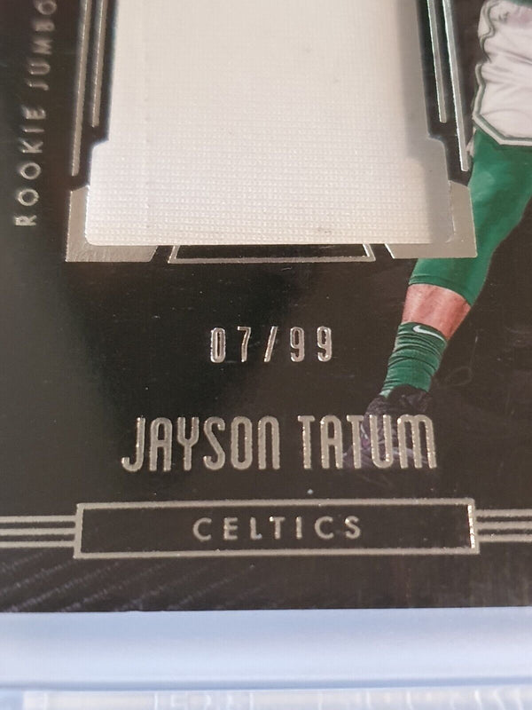 2017 Panini Noir Jayson Tatum Rookie #PATCH /99 Game Worn Jumbo Jersey RC - Rare
