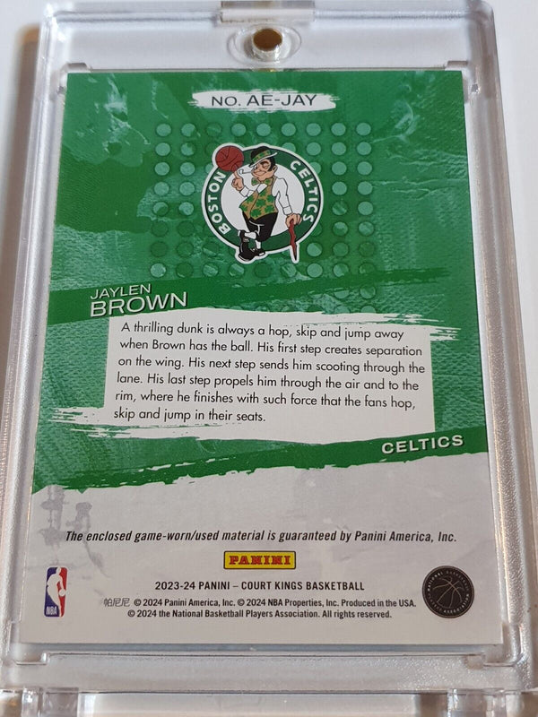 2023 Panini Court Kings Jaylen Brown #PATCH Game Worn Jersey - Ready to Grade