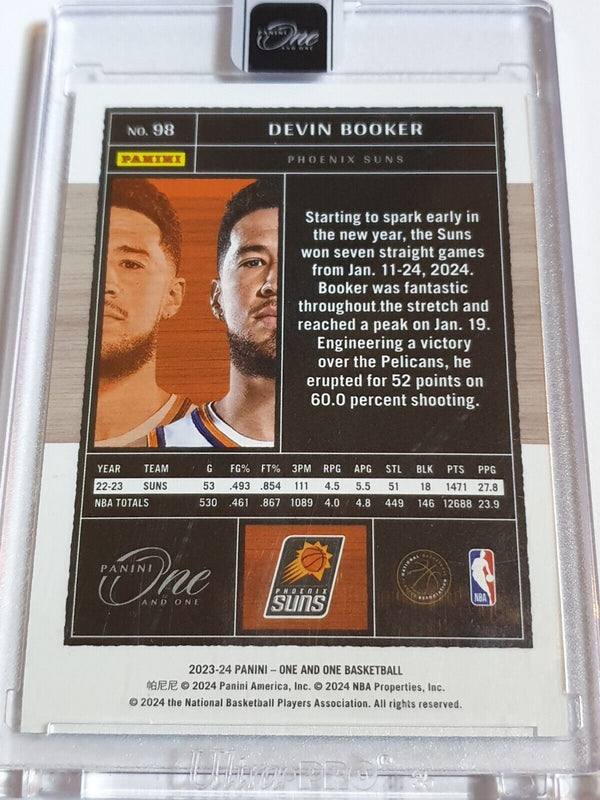 2023 Panini One and One Devin Booker #98 BLUE /35 Holo - Panini Factory Sealed