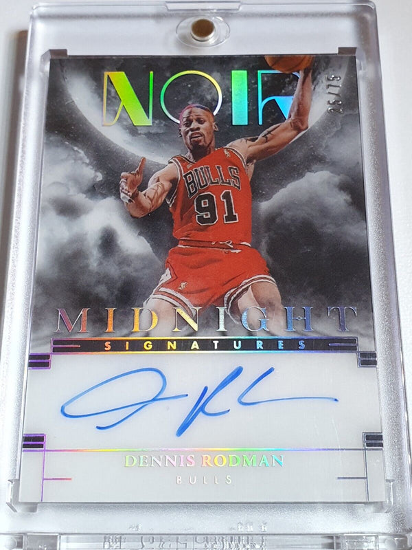 2023 Noir Dennis Rodman AUTO /75 Holo Midnight Signatures - On Card Autograph
