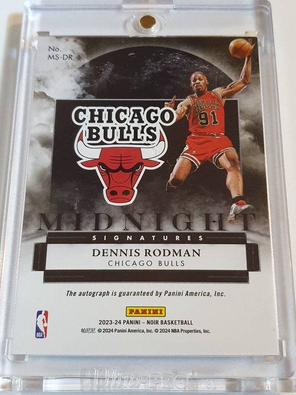 2023 Noir Dennis Rodman AUTO /75 Holo Midnight Signatures - On Card Autograph