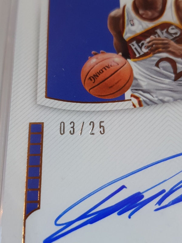 2017 National Treasures Dominique Wilkins AUTO /25 Autograph - PSA 9 (POP 1)