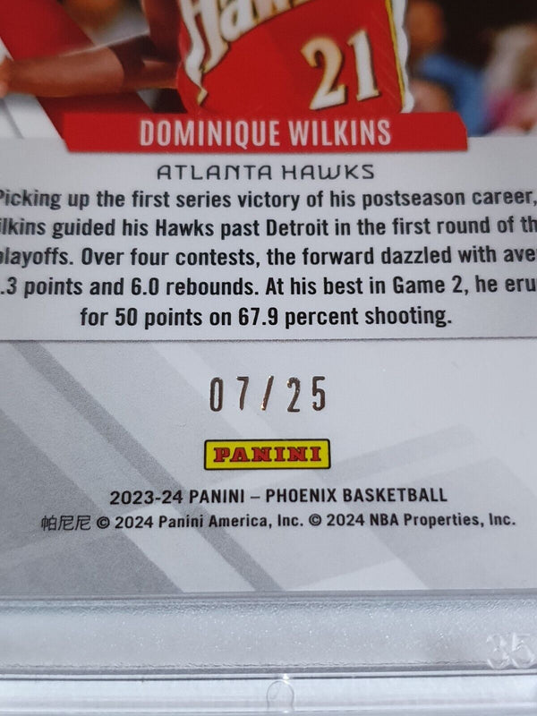 2023 Panini Phoenix Dominique Wilkins #212 FIRE AND ICE /25 Holo - Rare