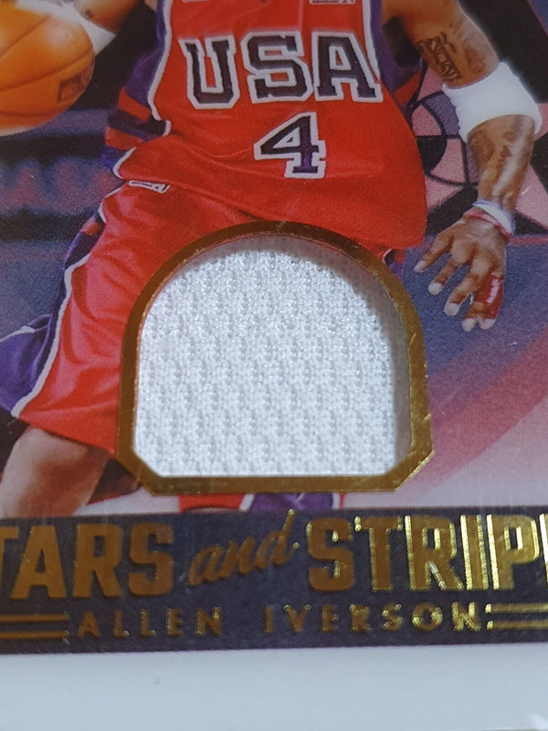 2023 Panini Noir Allen Iverson #PATCH /99 Game Worn Jersey - Rare