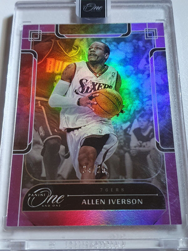 2023 Panini One and One Allen Iverson #195 PURPLE /25 Holo - Factory Sealed
