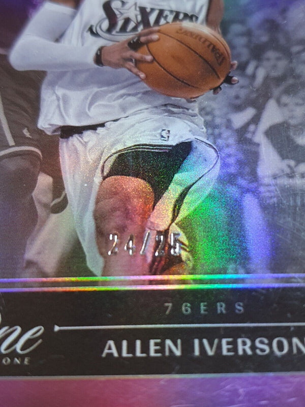 2023 Panini One and One Allen Iverson #195 PURPLE /25 Holo - Factory Sealed