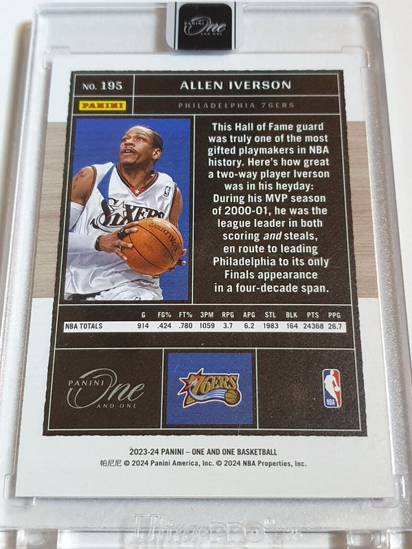 2023 Panini One and One Allen Iverson #195 PURPLE /25 Holo - Factory Sealed