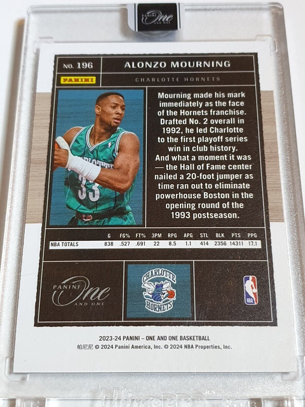 2023 Panini One and One Alonzo Mourning #196 HOLO /99 - Panini Factory Sealed