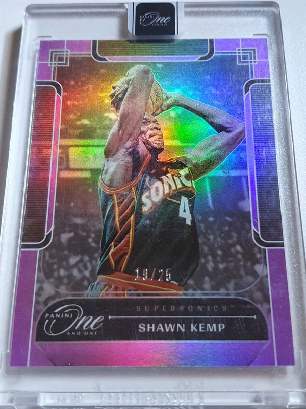 2023 Panini One and One Shawn Kemp #185 PURPLE /25 Holo - Panini Factory Sealed